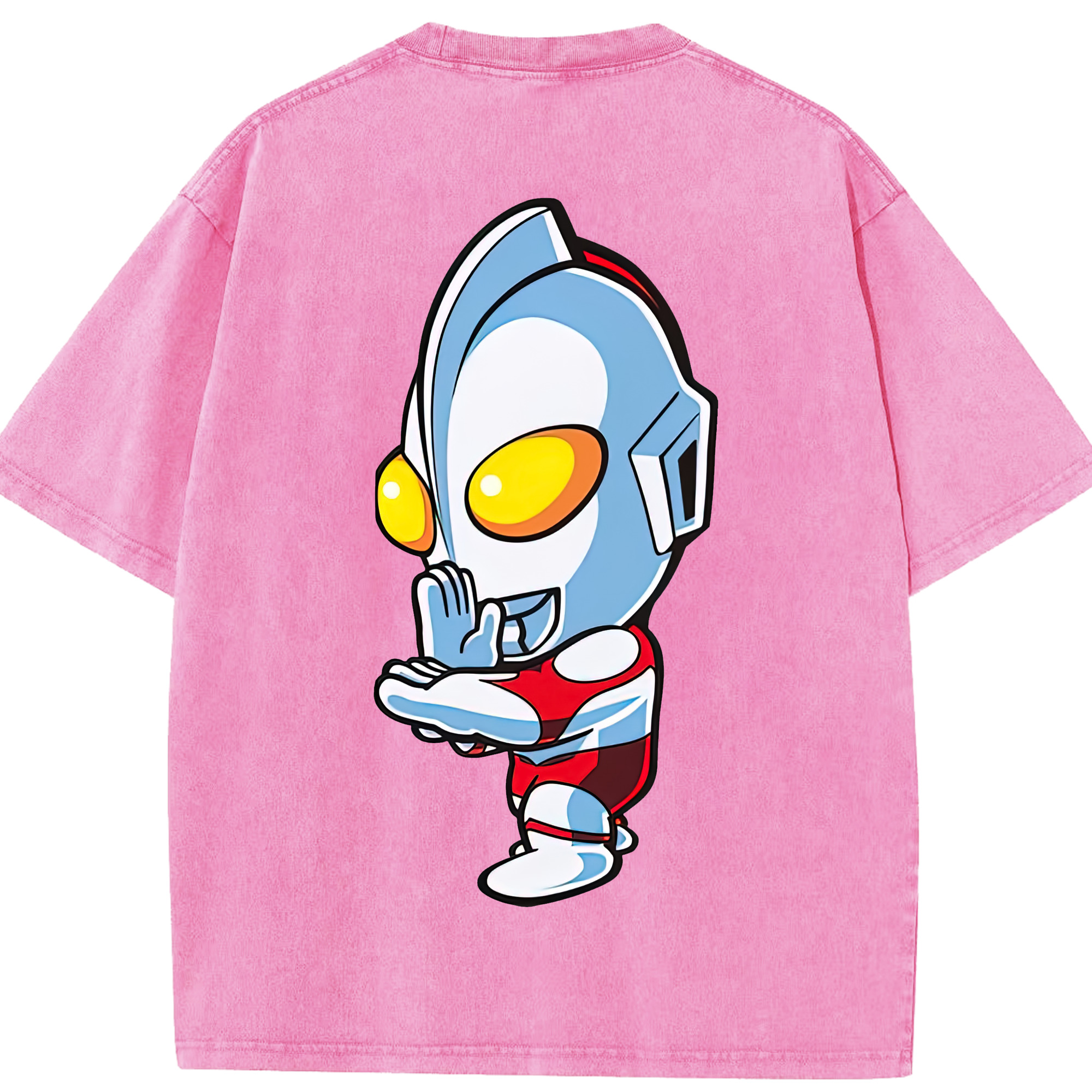 （画像用） ウルトラマン Ultraman 綿100% ヴィンテージ風 半袖Tシャツ（背面プリント）